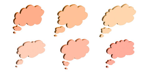 3d speech bubble Blank empty message box Textbox frame for banners, price tags, stickers, design