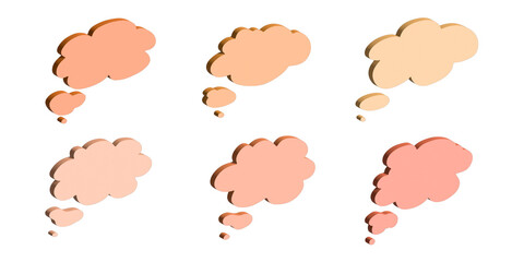 3d speech bubble Blank empty message box Textbox frame for banners, price tags, stickers, design