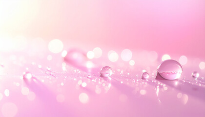 pink water drops