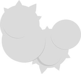 만화 효과용 불규칙한 말풍선 프레임