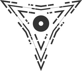 하이테크 스타일 삼각형 로고 심볼