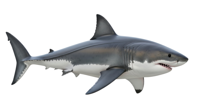 Great white shark transparent background cutout png