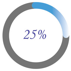 25 Percent Progress Circle Icon – Loading Indicator