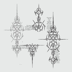 Gothic Cyber Sigils &ndash; Tribal Futuristic Neo-Occult Linework