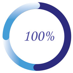 100 Percent Progress Circle Icon – Full Loading Indicator