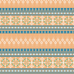 Ethnic Geometric Striped Textile Design