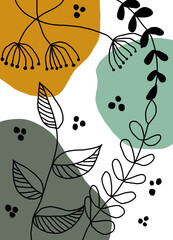 seamless pattern with plants 