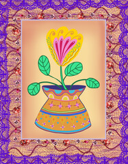greeting card with flowers