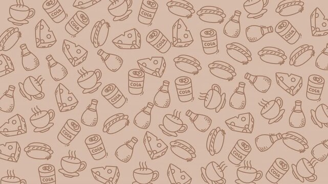 A vibrant collection of fast food items including pizza, burgers, fries, and drinks perfect for food lovers and culinary enthusiasts