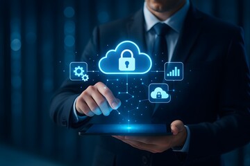 Modern company using secure cloud services for analytics and workflow