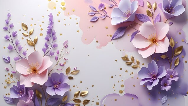 pink flowers on a wooden background - Powered by Adobe