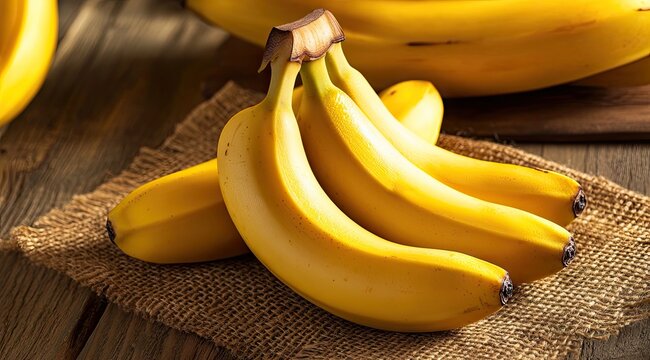 Ripe bananas on burlap (3)