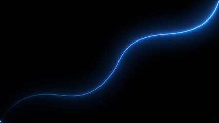 Abstract colorful neon lights animated on a black background. Movement of neon diagonal lines or glowing light stripes. seamless neon light line technology motion background - Powered by Adobe