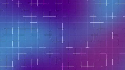 Indigo purple tones with clustered digital grid blocks giving a bright geometric effect ideal for futuristic designs tech projects and major celebration themes like global digital gatherings