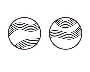 A set of circular black wall wallpapers. Contemporary style abstract art illustrations. A bohemian concept for walls and interiors.