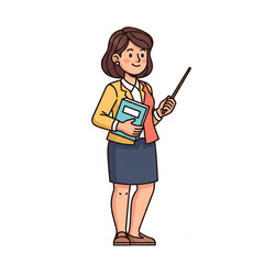 Teacher Character &ndash; Education Worker Vector