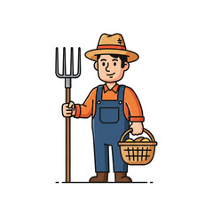 Farmer Character &ndash; Agriculture Worker Vector