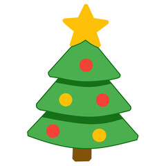 Christmas Tree Flat Icon