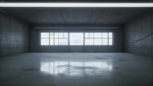 empty room with windows