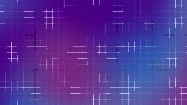 Indigo purple gradient with simple glowing grid line elements forming a clean modern backdrop perfect for design events celebrations and creative branding