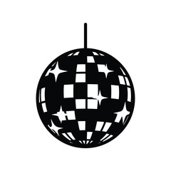 Disco ball vector illustration retro party light vintage club decoration dance floor sphere celebration graphic