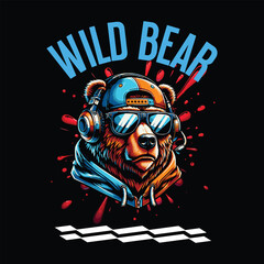 Bear t shirt design