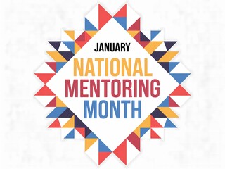 Celebrating national mentoring month in january with a vibrant geometric design