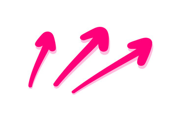 hand drawn three arrows transparent png