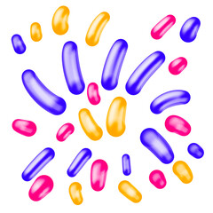 abstract colorful elements transparent png