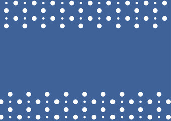 背景　白丸模様の枠　青