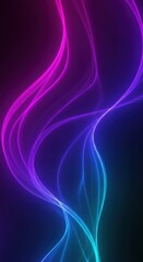 Ethereal glowing streams: A vibrant play of neon light against a deep backdrop