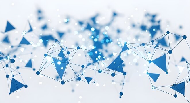 Fondo de concepto de alta tecnolog&iacute;a de comunicaci&oacute;n futurista de tecnolog&iacute;a digital azul blanco abstracto.
 Las l&iacute;neas de puntos tecnol&oacute;gicos conectan el fondo de la red.