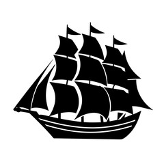 ship isolated on white background