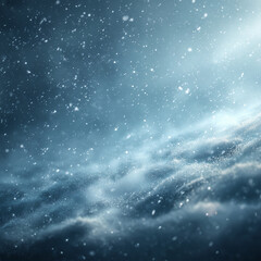 Dramatic Night Snowstorm: Cinematic Winter Atmosphere 3D Render