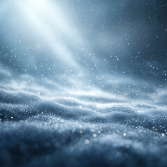 Divine Winter Light: Sunbeams Hitting Glittering Snow 3D Render