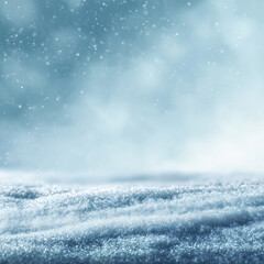 Crisp Winter Day: Macro Snow Texture with Blurred Horizon 3D Render