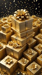 gold gift boxes