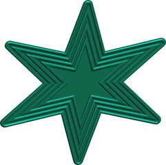 크리스마스 입체 별모양 오너먼트