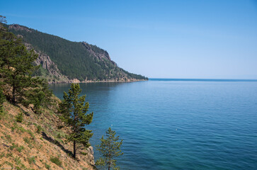 lake and mountains