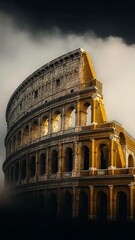 Roman Colosseum Architecture Close-Up &mdash; Historic Ancient Landmark