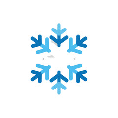 Fototapeta premium Minimalist Snowflake Logo Design for Winter Holiday Branding