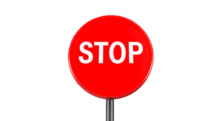stop sign isolated.red stop road sign, prohibited, Stop traffic sign, 3d render illustration for apps and web design, Wall Stop Sign
