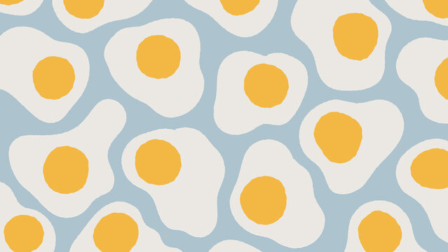 Playful Fried Egg Pattern Background