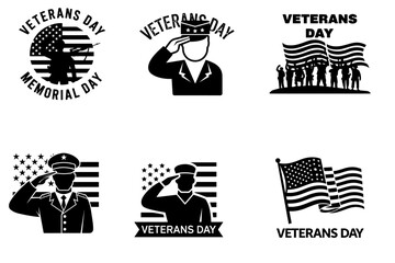 Veterans Day Icons Set