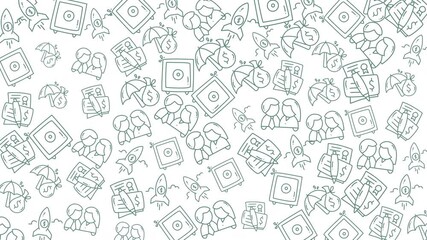 A vibrant animated sequence showcasing a variety of social media icons and symbols representing online communication and digital connectivity for dynamic media projects. - Powered by Adobe