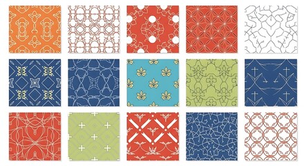 Diverse Geometric Patterns - A Collection of Seamless Designs for Creative Projects.