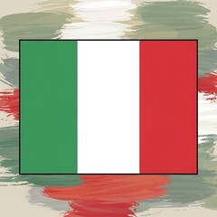 Italian Flag Illustration - A Symbol of National Pride and Cultural Heritage.
