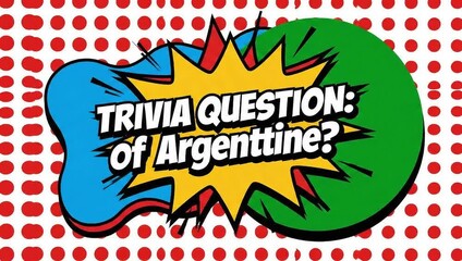 Trivia Question Comic Book Pop Art Style Graphic