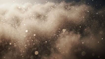 Soft particles dance in warm light creating a dreamy atmosphere filled with magic