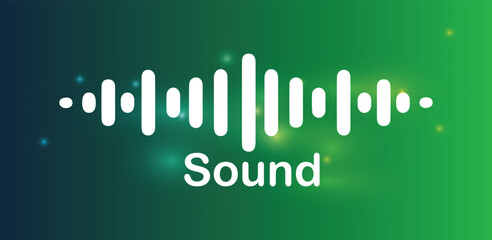 Sound wave audio equalizer background digital pulse vertical lines for media player concept